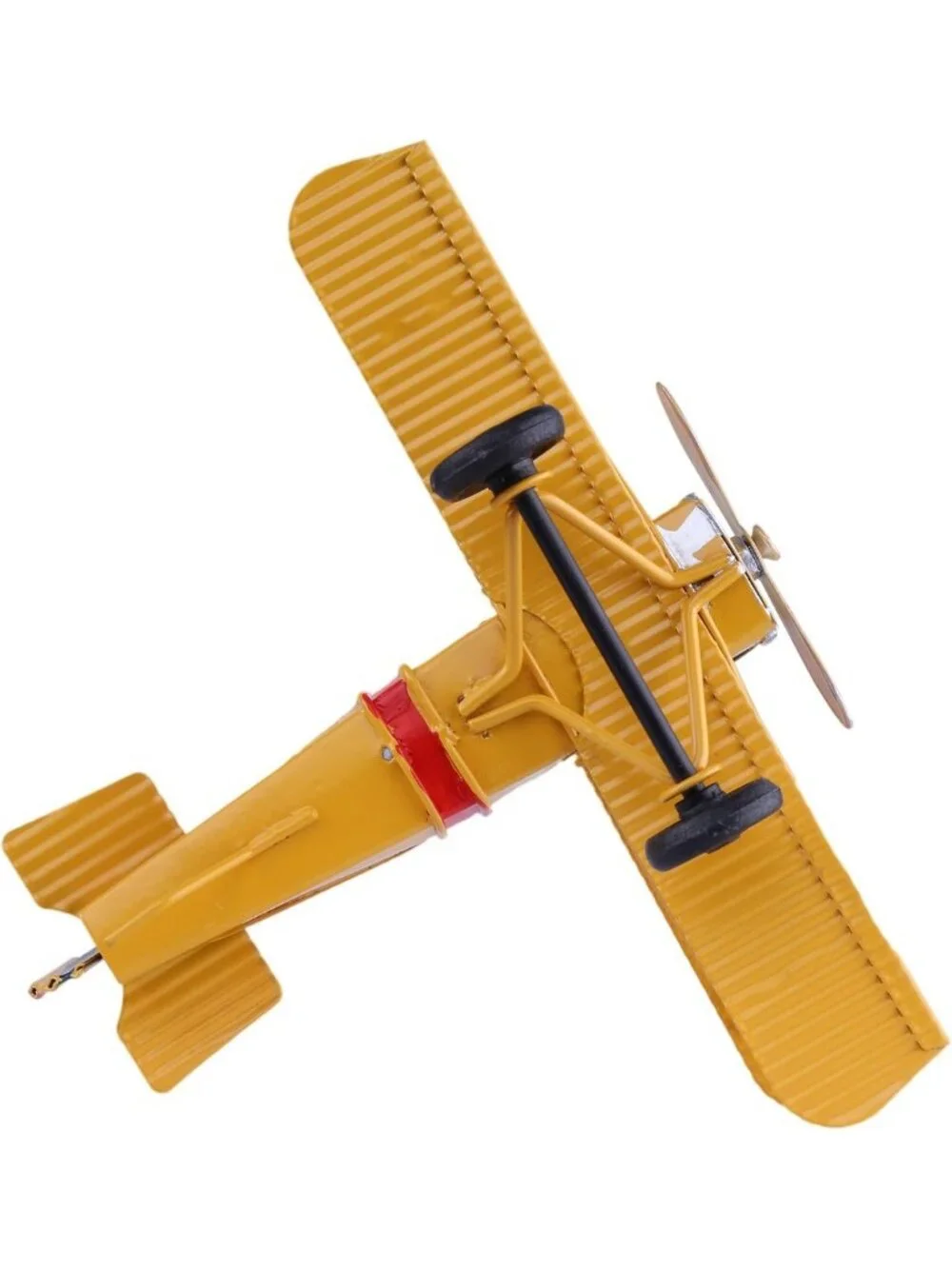 Vintage Retro Wrought Iron Biplane Model - Unique Home Decor & Photo Prop